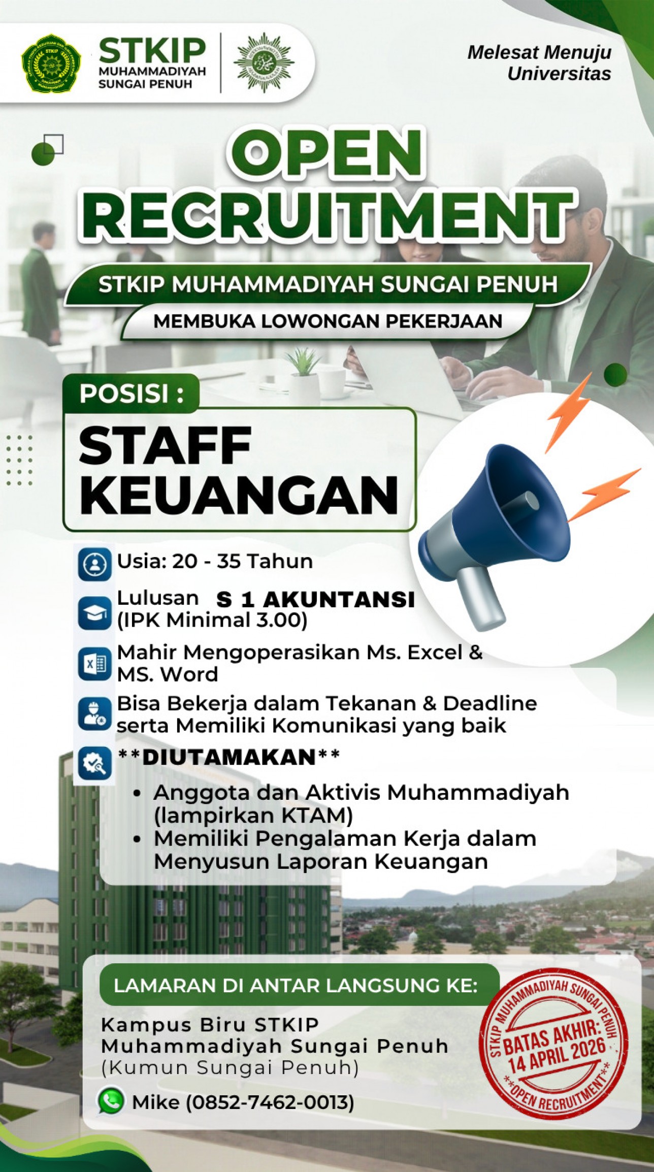 Penerimaan Staf Keuangan