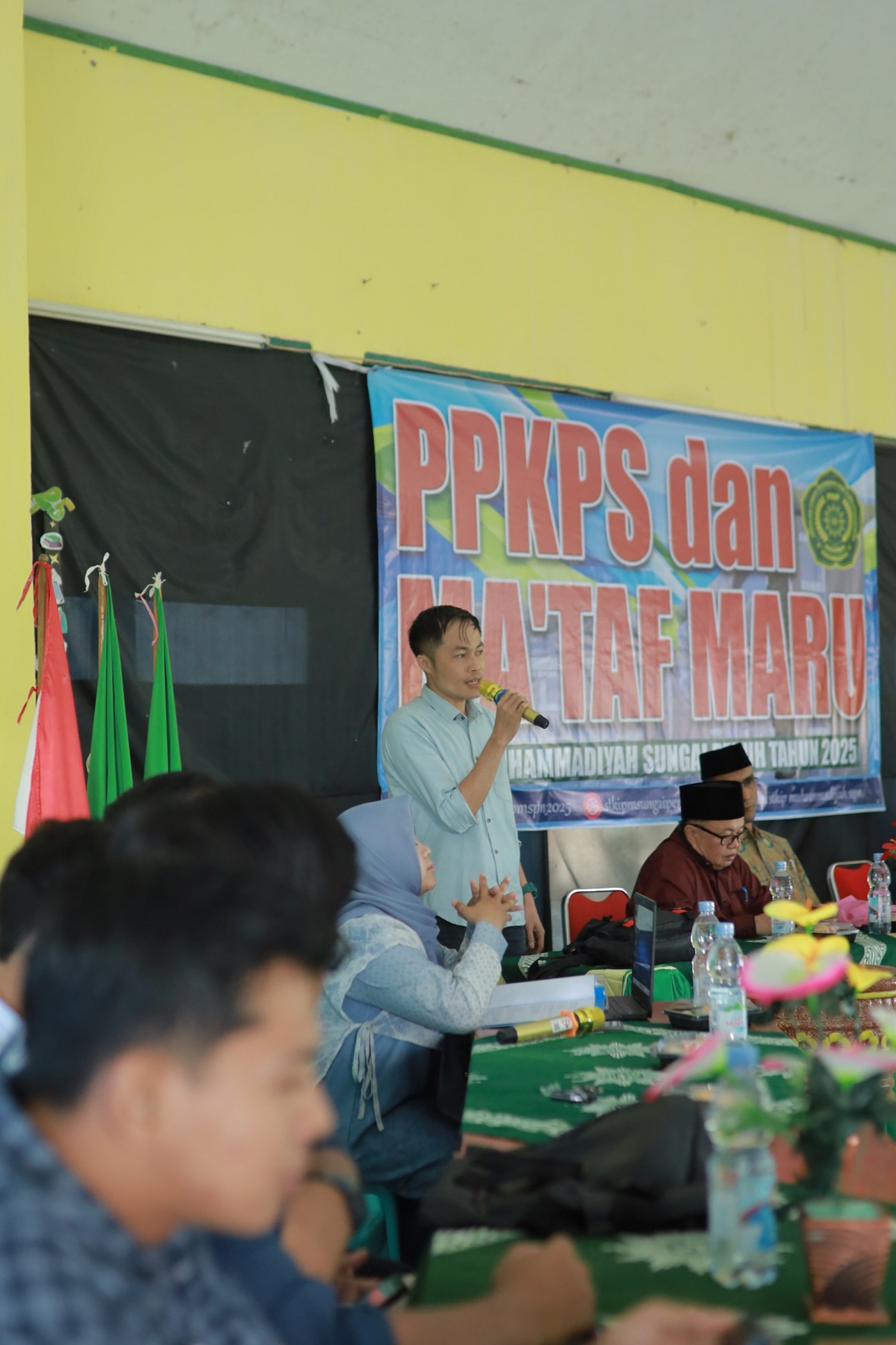 Sambutan dari Direktur Admisi STKIP Muhammadiyah Sungai Penuh sekaligus ketua panitia PPKPS 2025 oleh bapak Al Ikhlas, S.Pd., M.Pd., yang saat ini akrab dipanggil Pangeran.